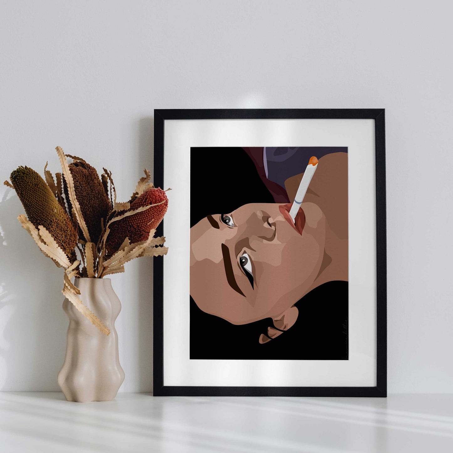 Diamonds and Pearls Bobbie - art print poster