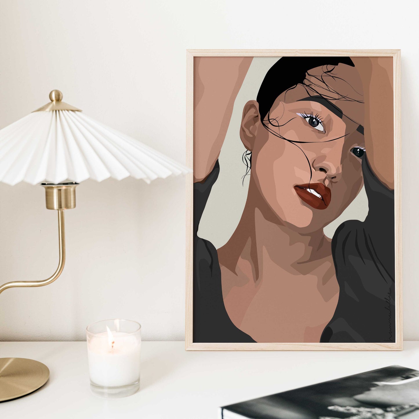 Diamonds and Pearls Lucy - art print poster