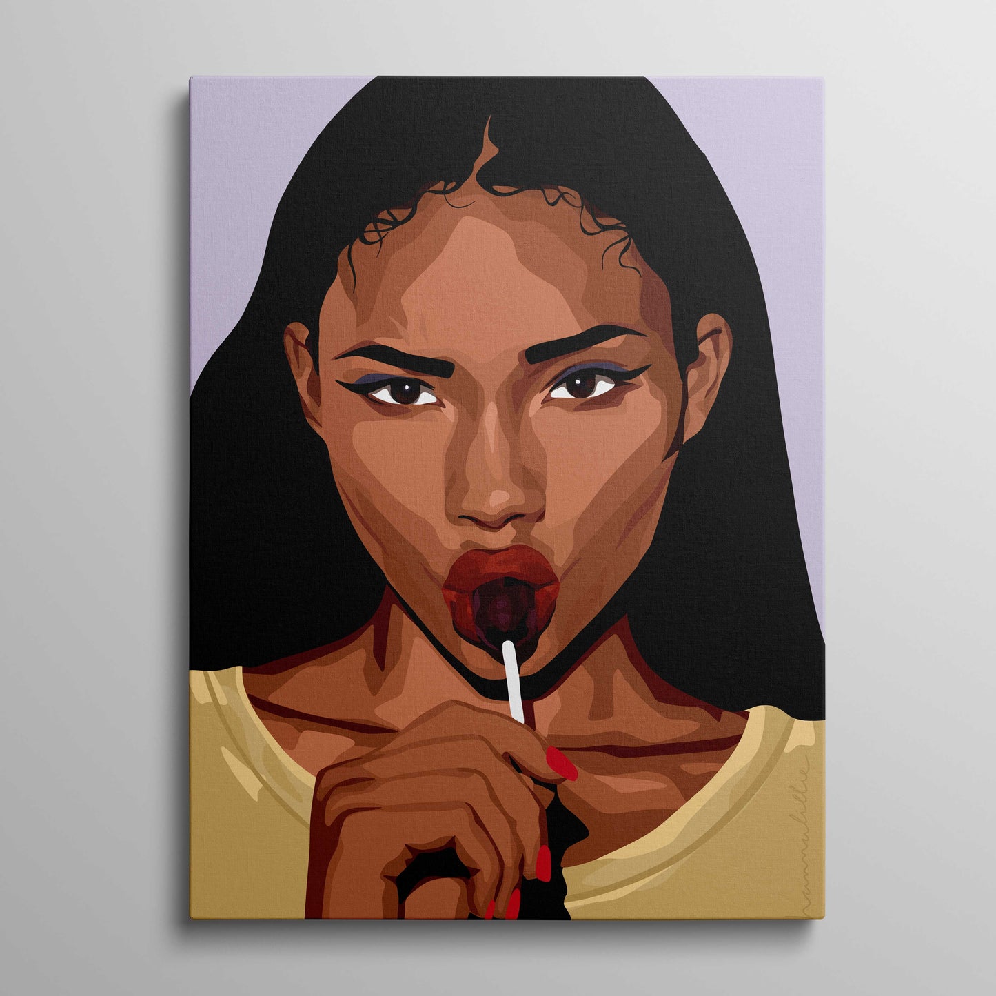 Diamonds and Pearls Macy - art print canvas