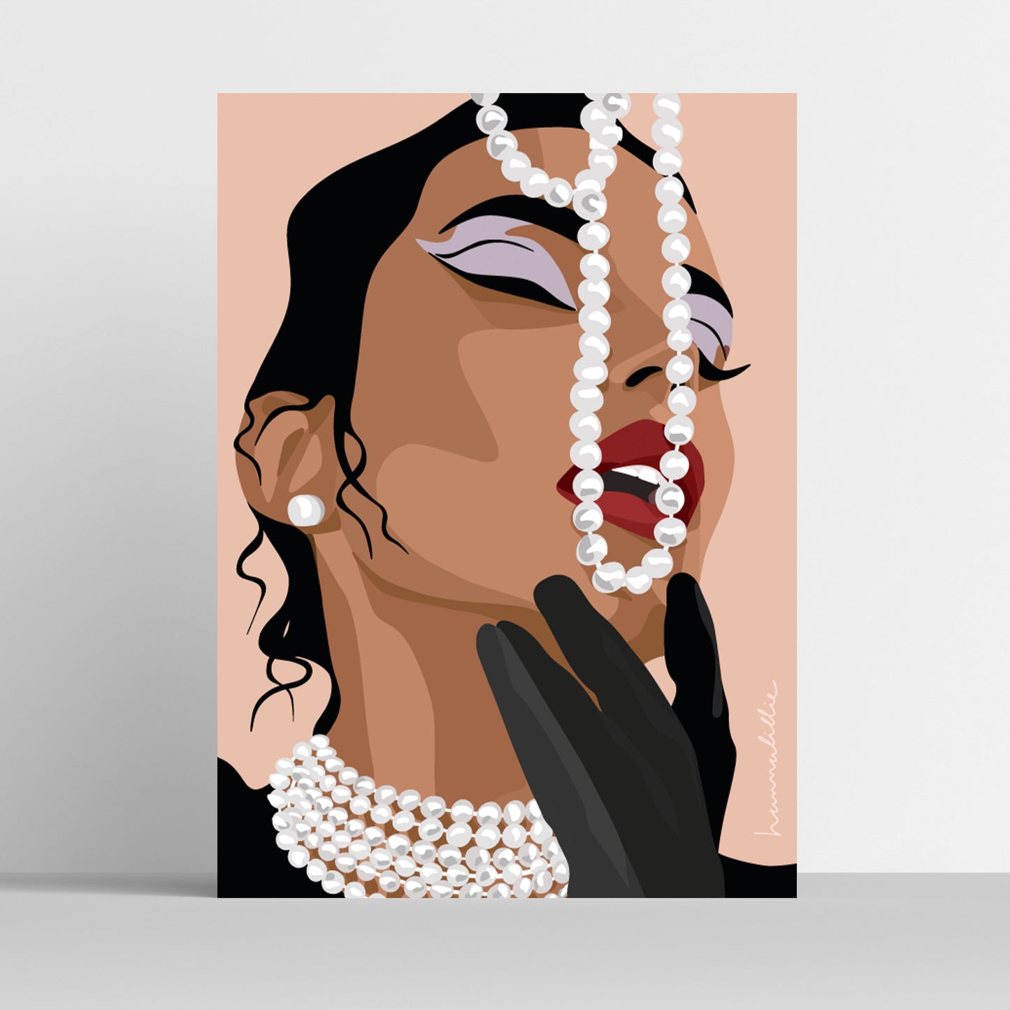 Pearls of Joy Claire - art print poster