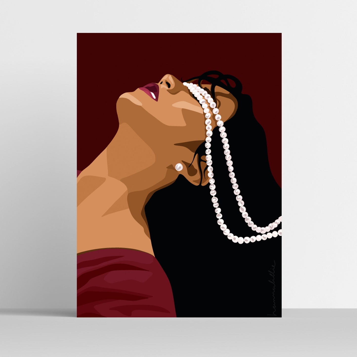 Pearls of Joy Maria - art print poster
