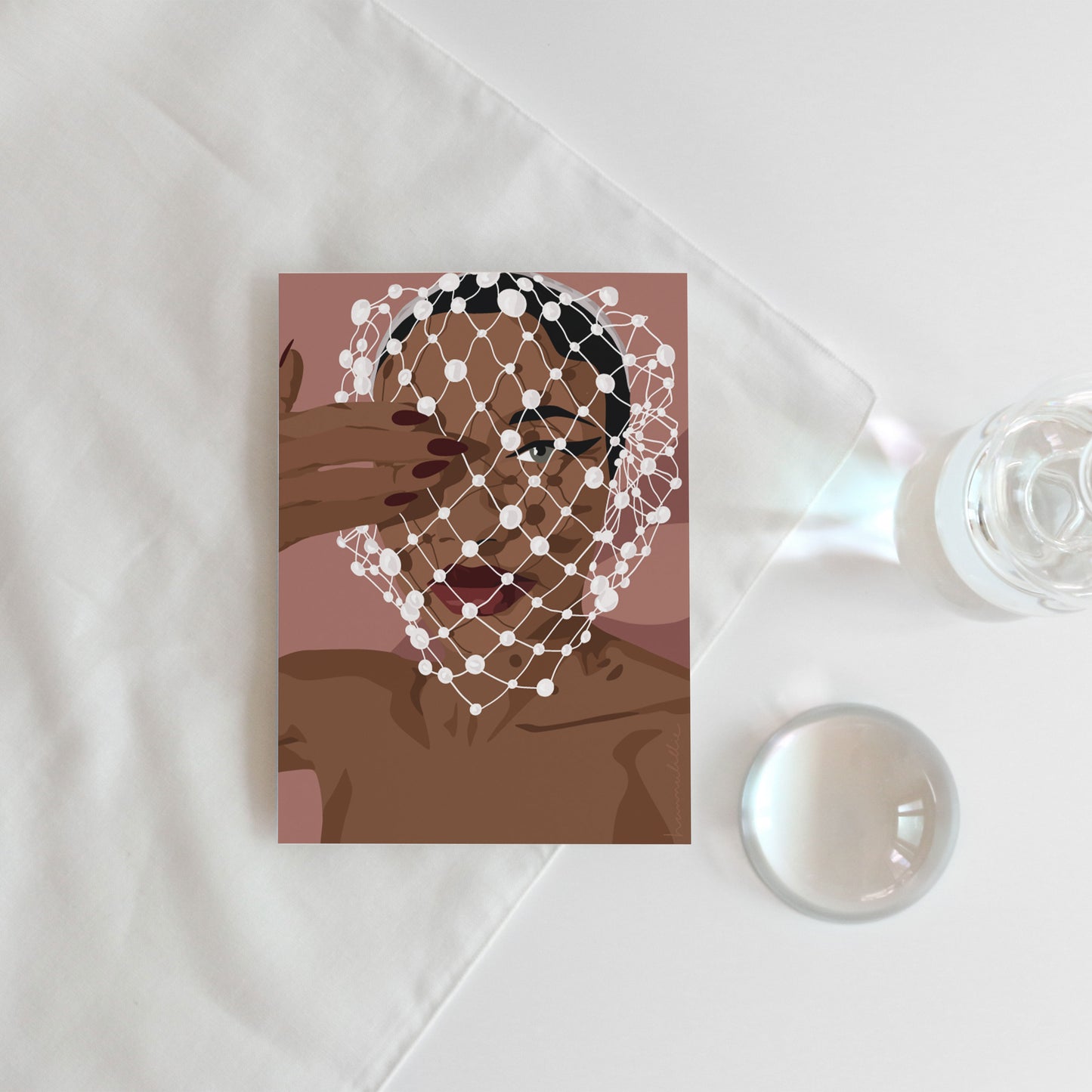 Pearls of Joy - art print postcard Set of 12
