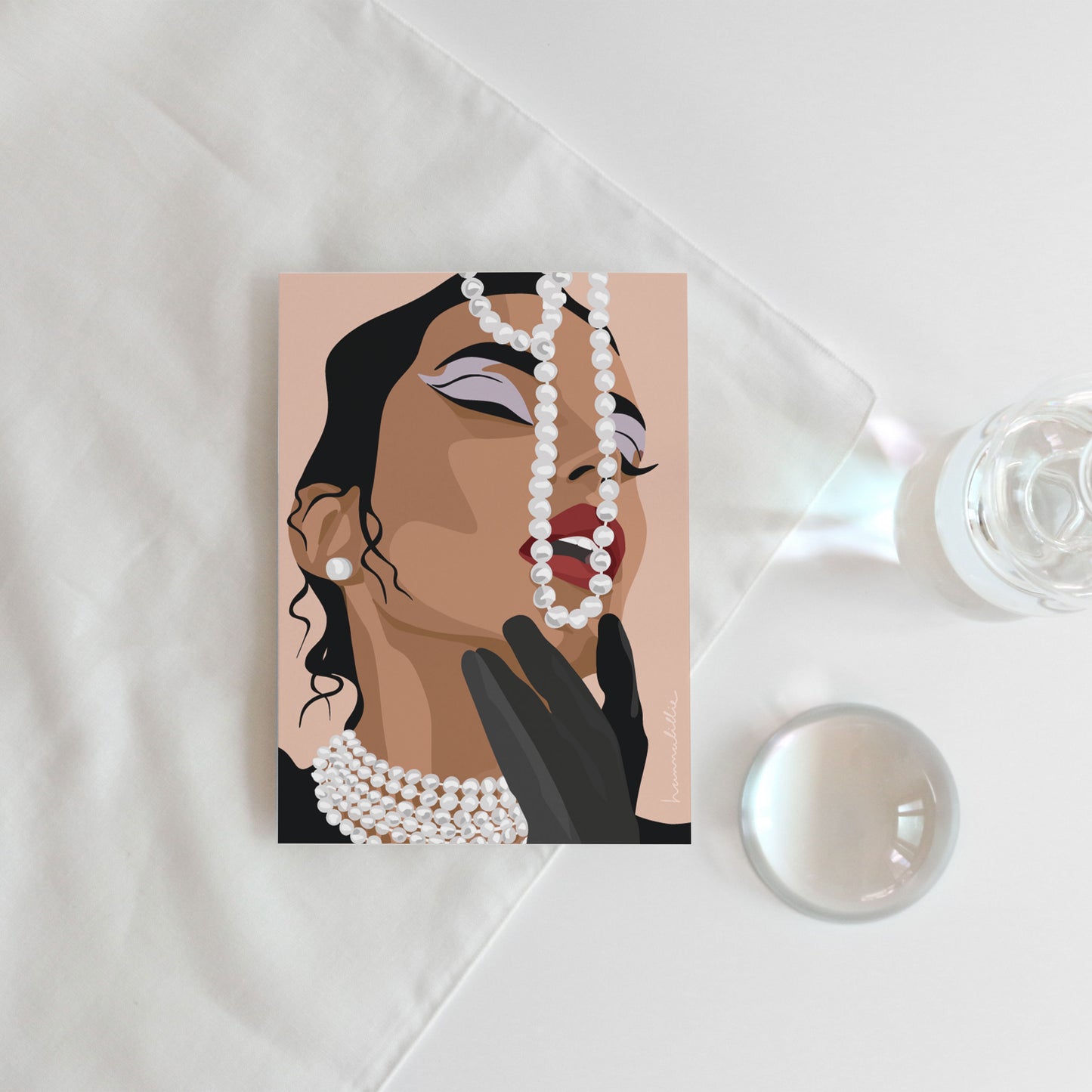 Pearls of Joy - art print postcard Set of 12