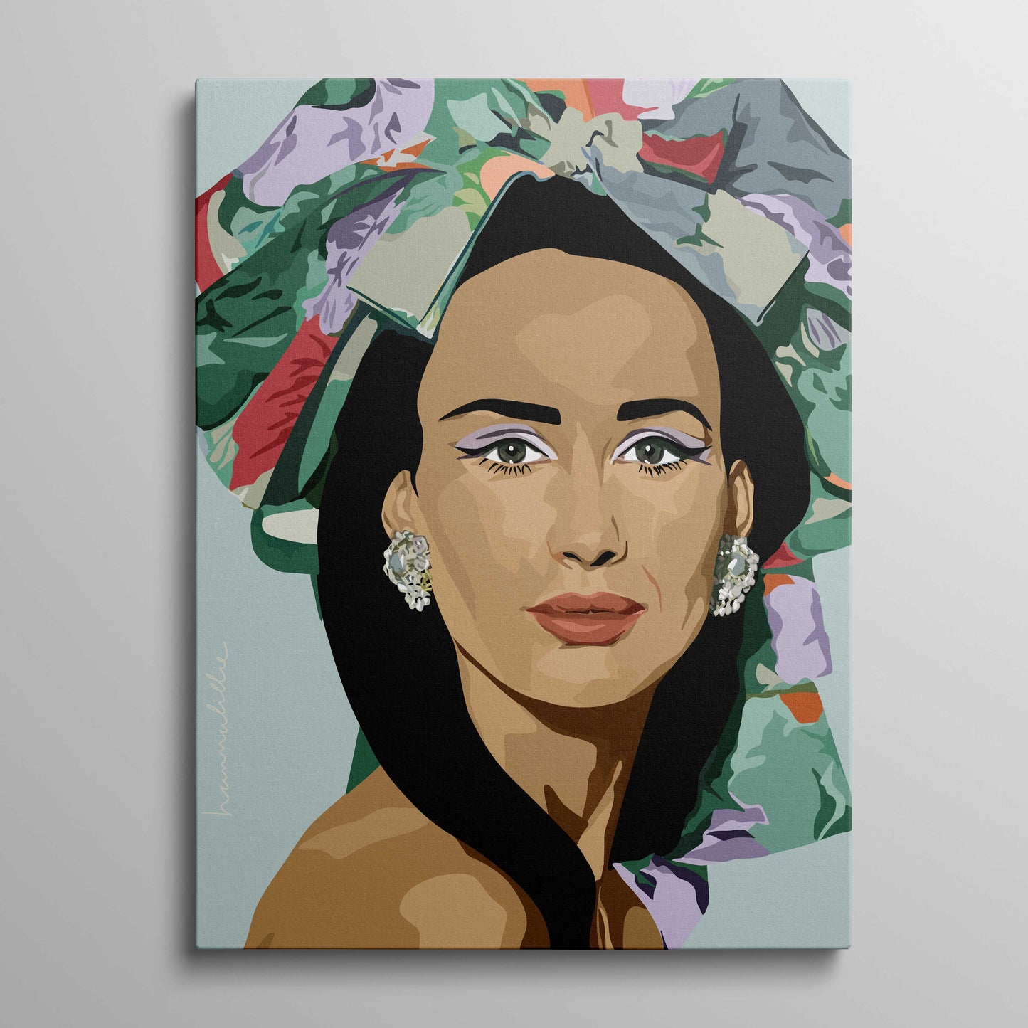 Diamonds and Pearls Angie - art print canvas