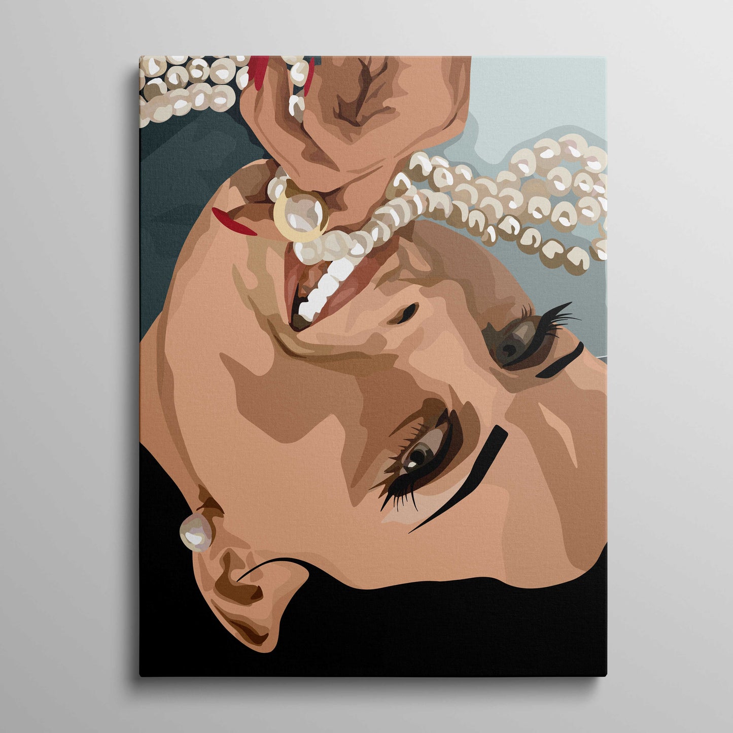 Diamonds and Pearls Bella - art print canvas