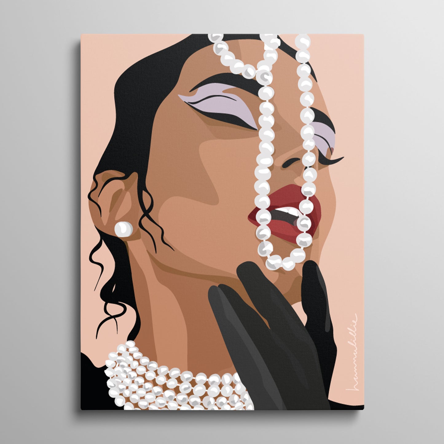 Claire Pearls of Joy - art print canvas