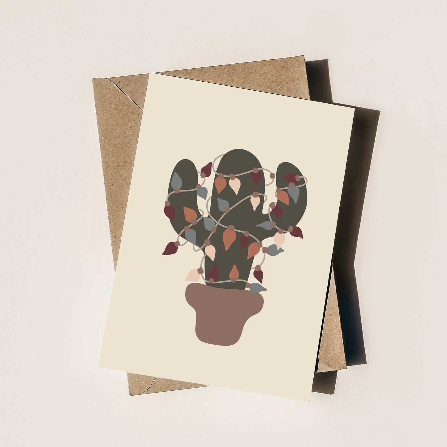 Christmas - art print postcard - Kerstkaart - Cactus