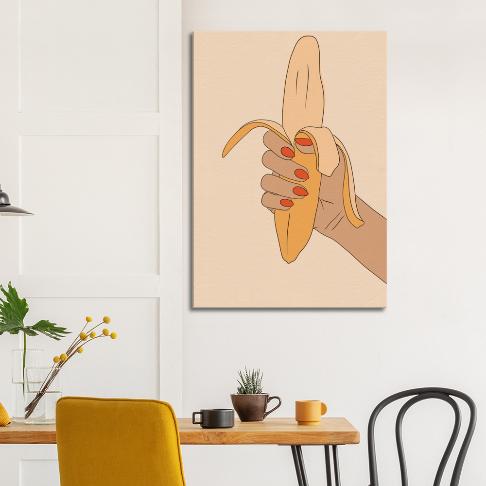 Erotic Fruit Banana - art print canvas