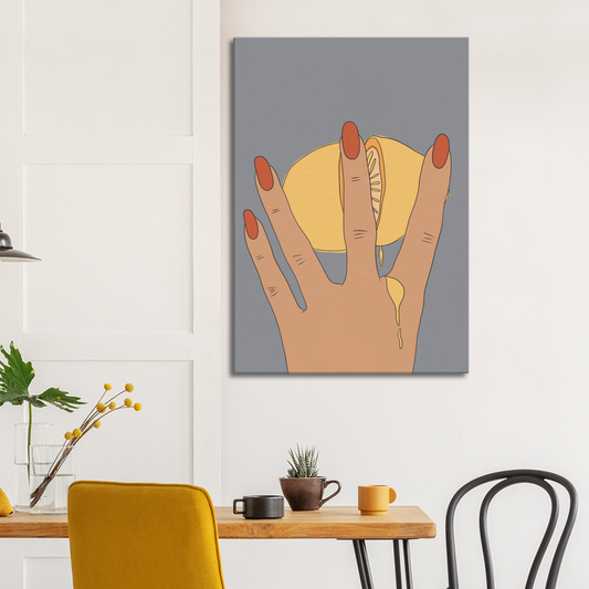 Erotic Fruit Lemon - art print canvas