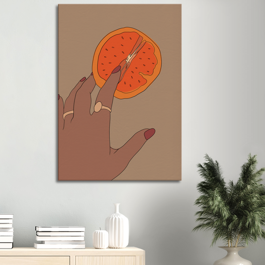 Erotic Fruit Orange - art print canvas
